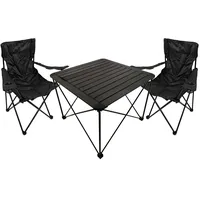 Mojawo 3teiliges Campingmöbel Set Campingtisch Campingstuhl L70xB70xH56cm