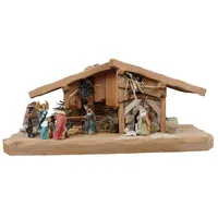 Krippenbaustudio Böhner Bezaubernde Weihnachtskrippe Kalchreuth inkl. 11-tlg. Figurensatz K