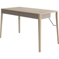 Mirjan24 Schreibtisch Beige, Holzwerkstoff, 3 Schubladen, Rechteckig,Rechteckig, 139x77x71 cm,