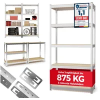 GENTOR Lagerregal Kellerregal Schwerlastregal Regale Werkstattregal Steckregal
