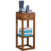 FineBuy Beistelltisch PATAN Holz Massiv Telefontisch Konsole Anrichte, Regal