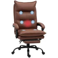 Vinsetto Massage-Bürostuhl Kunststoff Braun
