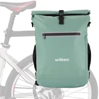 Wiltec Gepäckträgertasche grün, Fahrradtasche Rucksack 20 l Stauraum, Gepäcktasche