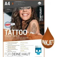 Skullpaper Transferpapier Tattoofolie Inkjet, A4, temporäre Tattoos auf der