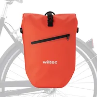 Wiltec Gepäckträgertasche rot, Fahrradtasche Gepäckträger 28 l Stauraum, Gepäcktasche