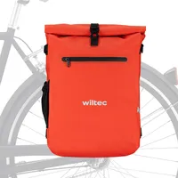 Wiltec 3 in 1 Gepäckträgertasche rot, Fahrradtasche Rucksack 25