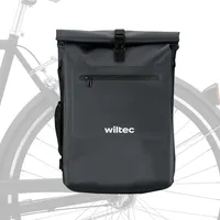 Wiltec 3 in 1 Gepäckträgertasche schwarz, Fahrradtasche Rucksack 25