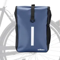 Wiltec Gepäckträgertasche blau, Fahrradtasche Gepäckträger 16 l Stauraum, Gepäcktasche