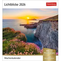 Harenberg Lichtblicke Postkartenkalender 2026 - Wochenkalender mit 53 Postkarten