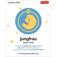 Harenberg Jungfrau Sternzeichenkalender 2026 - Tagesabreißkalender - Ihr Horoskop