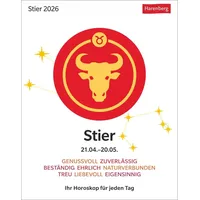 Harenberg Stier Sternzeichenkalender 2026 - Tagesabreißkalender - Ihr Horoskop