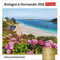 Harenberg Bretagne & Normandie Sehnsuchtskalender 2026 - Wochenkalender mit