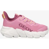 GEOX FLEXYPER Fast Girl Sneaker, Pink/Yellow, 37