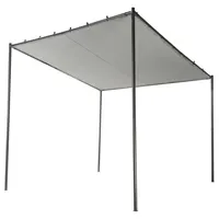 Beliani Vimino 2,94 x 2,82 m Grau/Schwarz