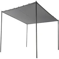 Beliani Garten-Pergola, Grau, Textil, 282x282x294 cm 282 x 294