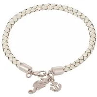 Gemshine Armband 'Maritim Nautics Anker und Seepferd Leder Band'