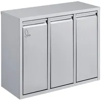 Svita Mülleimer, Silber, Metall, 58x47x24 cm Badaccessoires, Waschplatzzubehör, Kosmetik-