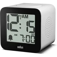 Braun Wecker, BC25WP-DCF weiß, digital, Funkuhr