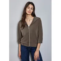 STREET ONE Silk-Look Hoodie Jacke - 42