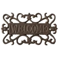 Esschert Design Schild Welcome aus Gusseisen, 21,6 x 0,9