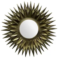 Wohnling Mid.you Wandspiegel, Gold, Glas, rund, 74x74x6 cm,
