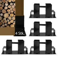Baumarktplus Holzstapelhilfe Halterung 34 x 10 cm lackierter Stahl