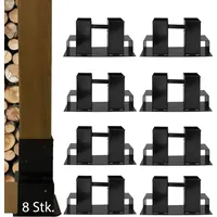 Baumarktplus Holzstapelhilfe Halterung 34 x 10 cm lackierter Stahl