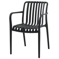 Buri Stuhl Theresa stapelbar, Stühle, schwarz, Sessel Kunststoff, Stapelstuhl