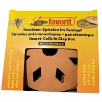 Favorit Räuchertopf mit 2 Insektenspiralen 5 cm Terracotta rot