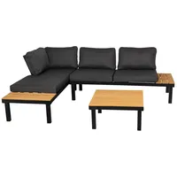 Mr. Deko Gartenmöbel Lounge Set Noja Eukalyptus inkl. Tisch