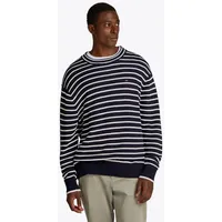Tommy Hilfiger Strickpullover »BRETON STRUCTURE CREW NECK«, Mit Rundhalsausschnitt,