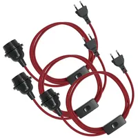 EAZY CASE - 3x Lampenfassung E27 mit Kabel aus