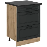 Vicco Küchenunterschrank R-Line, Beton, 60 cm mit Schubladen, AP