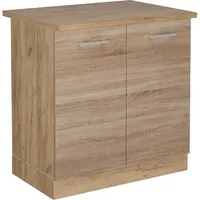 Vicco Vicco, Spülenunterschrank R-Line, Sonoma/Goldkraft Eiche, 80 cm, AP