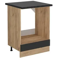 Vicco Herdumbauschrank R-Line, Anthrazit Landhaus/Goldkraft Eiche, 60 cm, AP