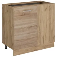 Vicco Eckunterschrank R-Line, Sonoma/Goldkraft Eiche, 86 cm ohne Arbeitsplatte