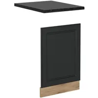 Vicco Geschirrspülblende R-Line, Anthrazit Landhaus/Goldkraft Eiche, 45 cm AP