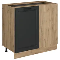 Vicco Eckunterschrank R-Line, Anthrazit Landhaus/Goldkraft Eiche, 86 cm ohne