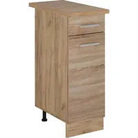 Vicco Vicco, Küchenunterschrank R-Line, Sonoma/Goldkraft Eiche, 30 cm, AP