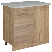 Vicco Eckunterschrank R-Line, Sonoma/Goldkraft Eiche, 86 cm AP Marmor