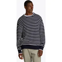 Tommy Hilfiger Strickpullover BRETON STRUCTURE CREW NECK Mit Rundhalsausschnitt