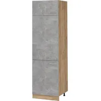 Vicco Vicco, Kühlumbauschrank R-Line, Beton/Goldkraft Eiche, 60 cm