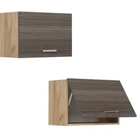 Vicco Hängeschrank R-Line, Edelgrau, 60 cm Flach
