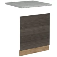 Vicco Geschirrspülblende R-Line, Edelgrau, 60 cm, AP Marmor