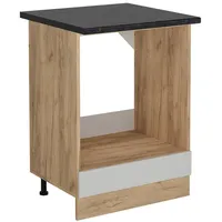 Vicco Herdumbauschrank R-Line, Herdschrank, Weiß Landhaus, 60 cm, AP