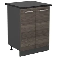 Vicco Küchenunterschrank R-Line, Edelgrau/Anthrazit, 60 cm, AP Anthrazit