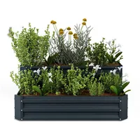 Blumfeldt High Grow Hochbeet 2 Ebenen Wetterfest Rostfrei Robust