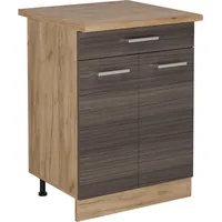 Vicco Küchenunterschrank R-Line, 60 cm mit Schublade, AP Eiche,
