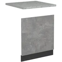 Vicco Geschirrspülblende R-Line, Beton, 60 cm, AP Marmor