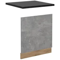 Vicco Geschirrspülblende R-Line, Beton, 60 cm, AP Anthrazit